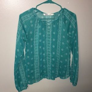 Turquoise blouse